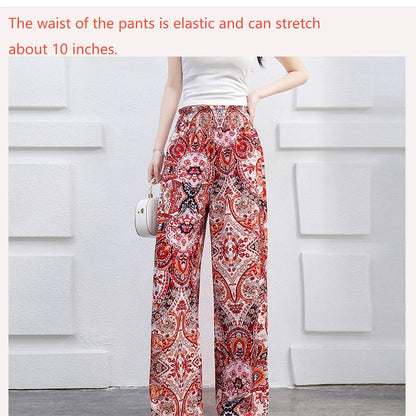 Pantalon Large Bohème à Imprimé Coloré
