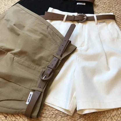 Short Taille Haute avec Ceinture