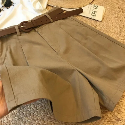 Short Taille Haute avec Ceinture
